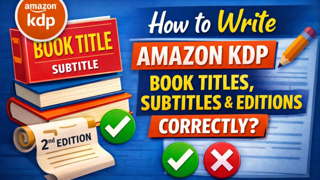 How to Write Amazon KDP Book Titles, Subtitles and Editions Correctly?