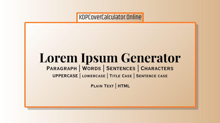 Lorem Ipsum Generator