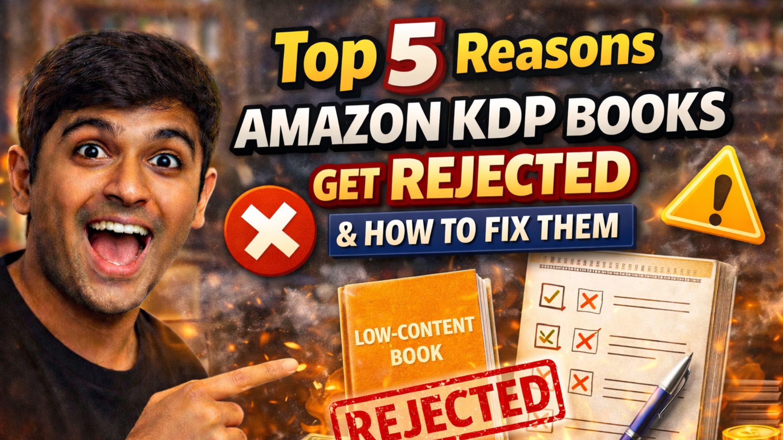 Top 5 Reasons Amazon KDP Books Get Rejected & How to Fix Them
