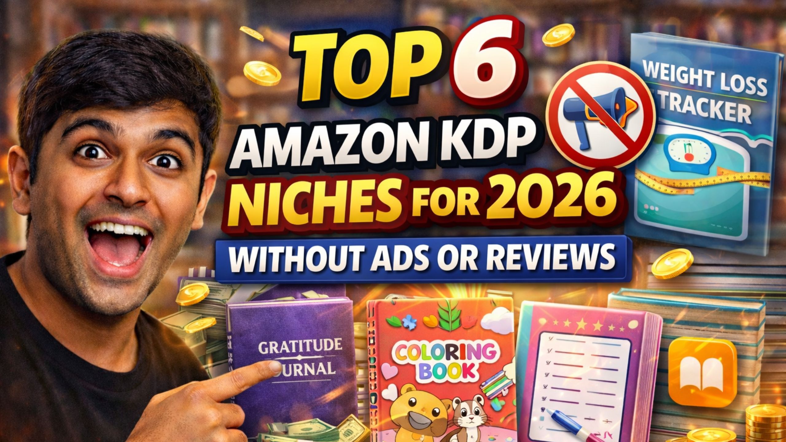 Top 6 Amazon KDP Niches for 2026: Sell Without Ads or Reviews