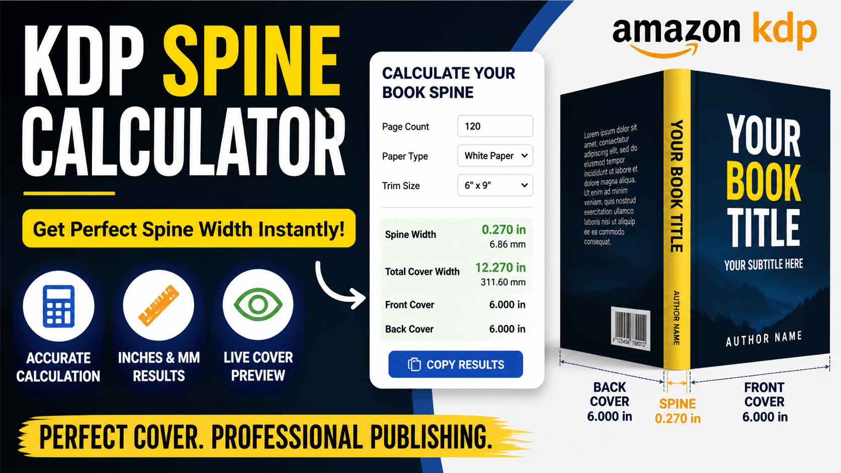 KDP Spine Width Calculator